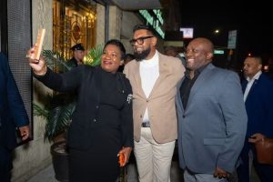 Image description (Mr Mohamed Irfaan Ali. President of Guyana and Mr Chinedu Ordu and Mrs Michele Swan